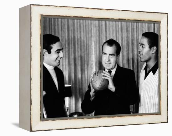 President-Elect Richard Nixon Was Visited by All-Americans-null-Framed Stretched Canvas