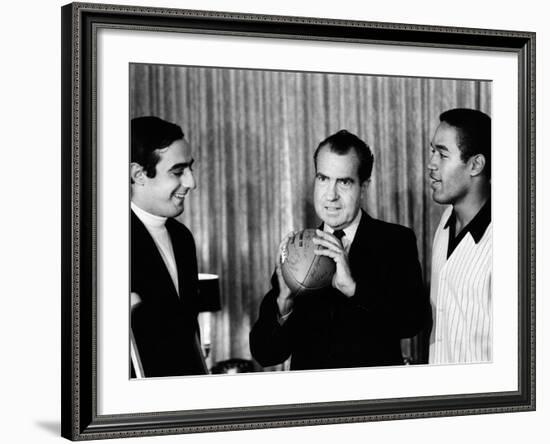 President-Elect Richard Nixon Was Visited by All-Americans-null-Framed Photo