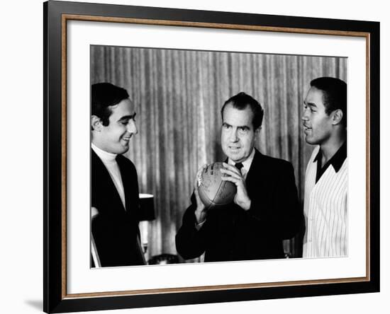 President-Elect Richard Nixon Was Visited by All-Americans-null-Framed Photo