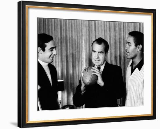 President-Elect Richard Nixon Was Visited by All-Americans-null-Framed Photo