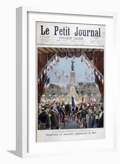 President Faure at the Inauguration Ceremony of a Monument in Nice, 1896-Henri Meyer-Framed Giclee Print