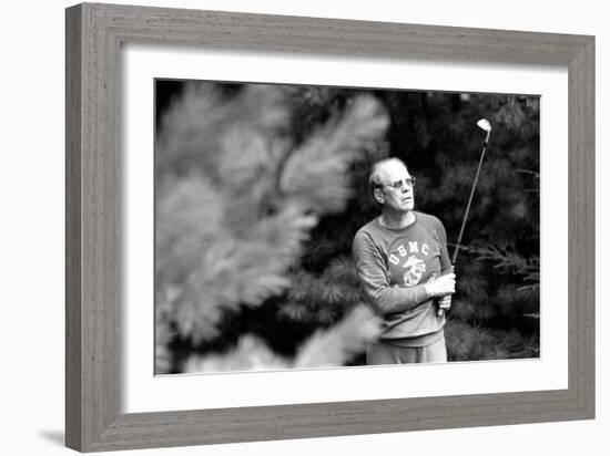 President Ford Golfing on a Labor Day Week-End Trip to Camp David. Sept. 2 1974-null-Framed Photo