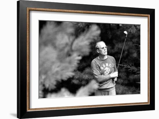 President Ford Golfing on a Labor Day Week-End Trip to Camp David. Sept. 2 1974-null-Framed Photo