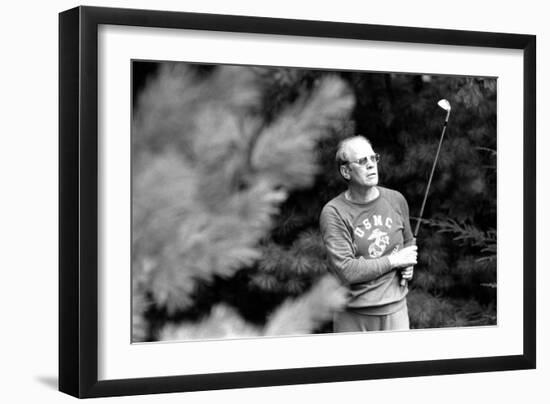 President Ford Golfing on a Labor Day Week-End Trip to Camp David. Sept. 2 1974-null-Framed Photo