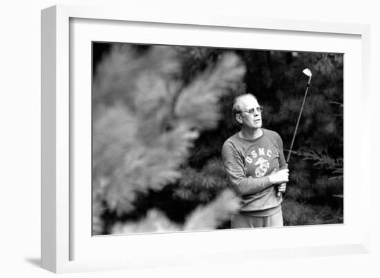 President Ford Golfing on a Labor Day Week-End Trip to Camp David. Sept. 2 1974-null-Framed Photo