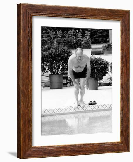 President Ford Swimming in the New White House Swimming Pool, July 5, 1975-null-Framed Photo