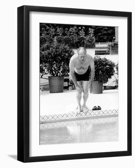 President Ford Swimming in the New White House Swimming Pool, July 5, 1975-null-Framed Photo