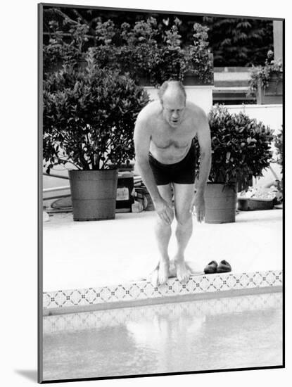 President Ford Swimming in the New White House Swimming Pool, July 5, 1975-null-Mounted Photo