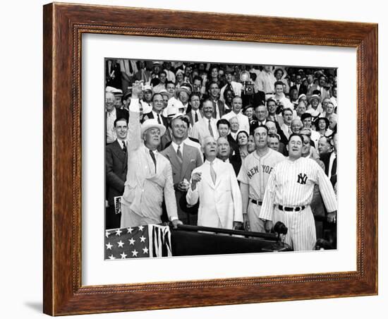 President Franklin Tossed Out the Ball Starting the All-Star Game in Griffith Stadium, Washington-null-Framed Photo