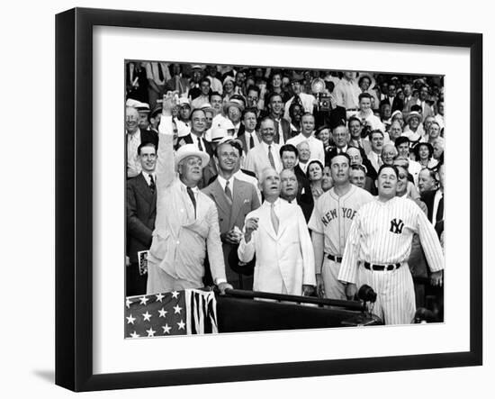 President Franklin Tossed Out the Ball Starting the All-Star Game in Griffith Stadium, Washington-null-Framed Photo