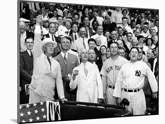 President Franklin Tossed Out the Ball Starting the All-Star Game in Griffith Stadium, Washington-null-Mounted Photo