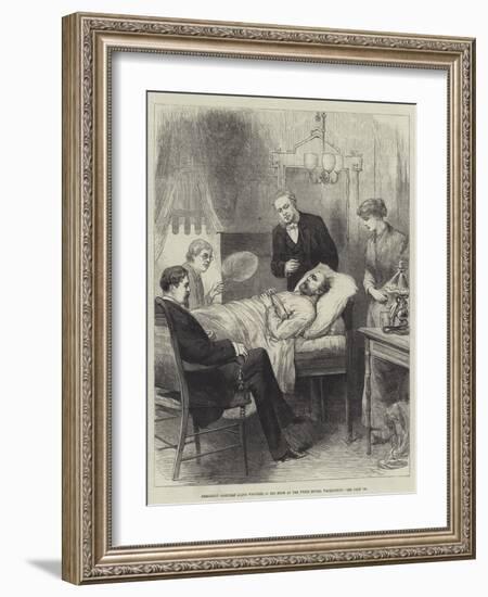 President Garfield Lying Wounded in His Room at the White House, Washington-null-Framed Giclee Print