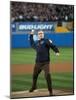 President George W. Bush Throws the Ceremonial First Pitch at Yankee Stadium-null-Mounted Photo