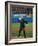 President George W. Bush Throws the Ceremonial First Pitch at Yankee Stadium-null-Framed Photo