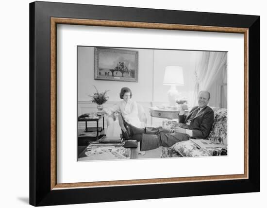President Gerald Ford and First Lady Betty Ford in the living quarters of the White House, 1975-Marion S. Trikosko-Framed Photographic Print