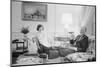 President Gerald Ford and First Lady Betty Ford in the living quarters of the White House, 1975-Marion S. Trikosko-Mounted Photographic Print