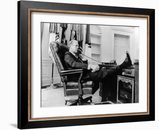 President Gerald Ford's First Week in Office-null-Framed Photo