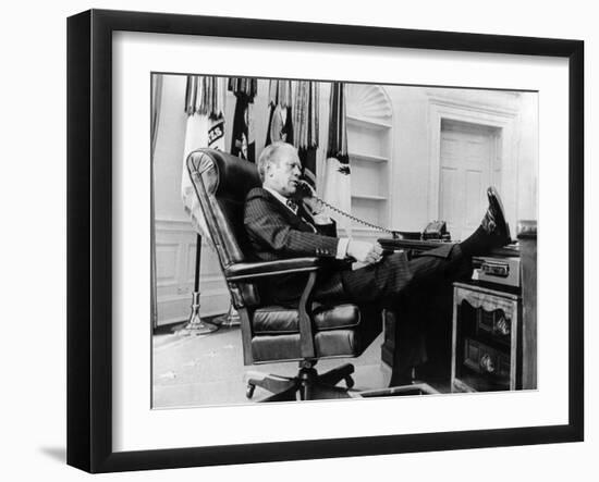 President Gerald Ford's First Week in Office-null-Framed Photo