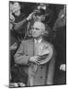 President Harry S. Truman Saluting "Star Spangled Banner" at Opening Game of Baseball Season-George Skadding-Mounted Photographic Print