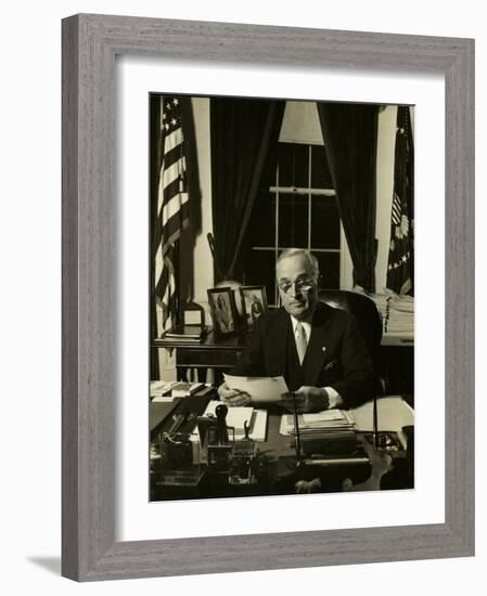 President Harry S. Truman-Gjon Mili-Framed Photographic Print