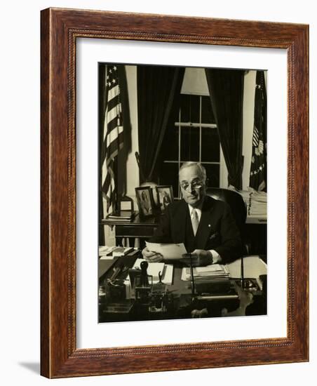 President Harry S. Truman-Gjon Mili-Framed Photographic Print