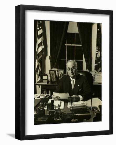 President Harry S. Truman-Gjon Mili-Framed Photographic Print