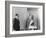 President Harry Truman Poses Next to the Bust by Artist Felix De Weldon (Left), Jan. 7, 1949-null-Framed Photo