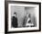 President Harry Truman Poses Next to the Bust by Artist Felix De Weldon (Left), Jan. 7, 1949-null-Framed Photo