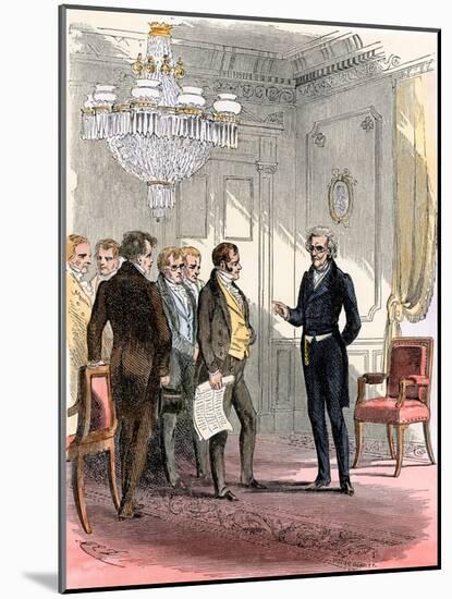 President Jackson Receiving Delegates in the White House-null-Mounted Giclee Print