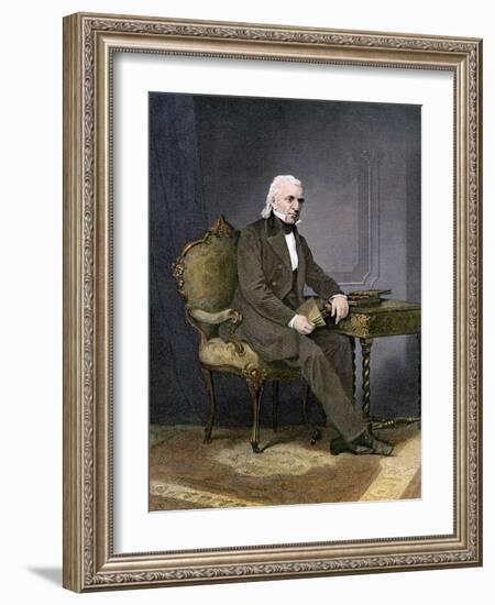 President James K. Polk at His Desk-null-Framed Giclee Print