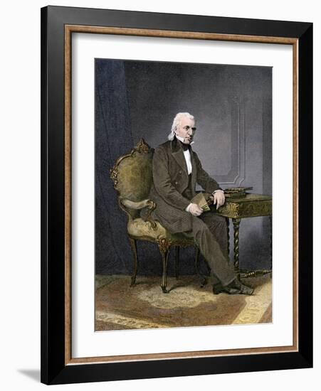 President James K. Polk at His Desk-null-Framed Giclee Print