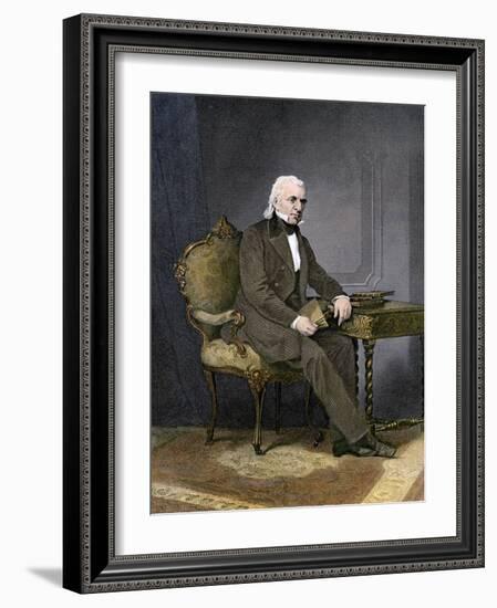 President James K. Polk at His Desk-null-Framed Giclee Print