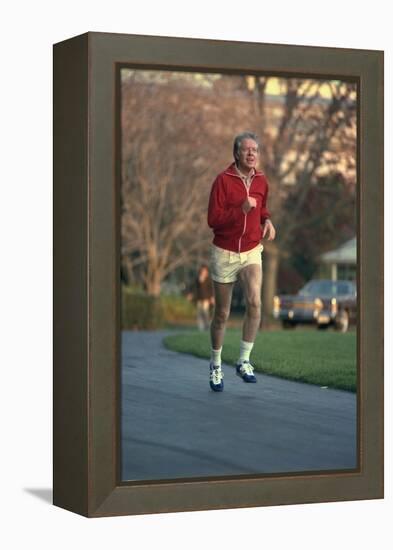 President Jimmy Carter Jogging. Nov. 20 1978-null-Framed Stretched Canvas