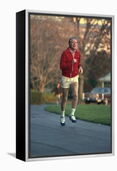 President Jimmy Carter Jogging. Nov. 20 1978-null-Framed Stretched Canvas