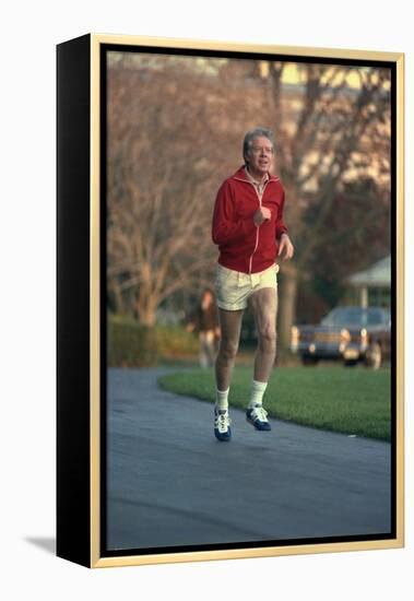 President Jimmy Carter Jogging. Nov. 20 1978-null-Framed Stretched Canvas