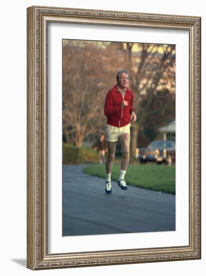 President Jimmy Carter Jogging. Nov. 20 1978-null-Framed Photo