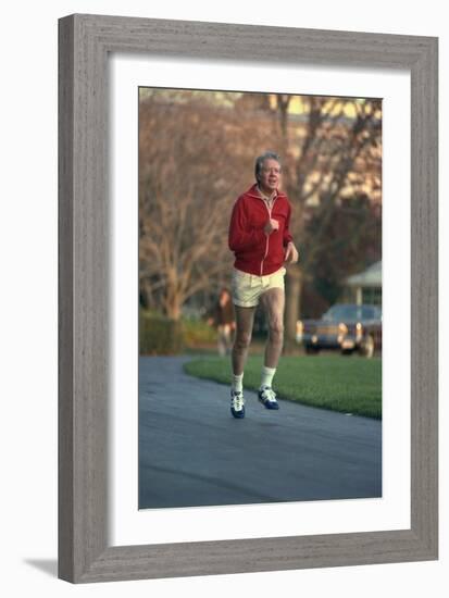 President Jimmy Carter Jogging. Nov. 20 1978-null-Framed Photo