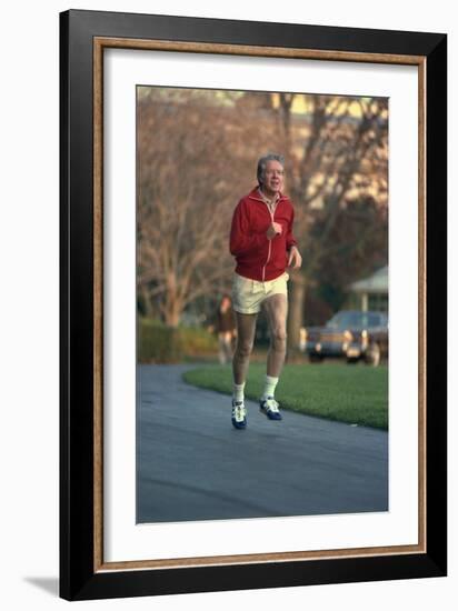 President Jimmy Carter Jogging. Nov. 20 1978-null-Framed Photo