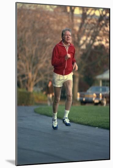 President Jimmy Carter Jogging. Nov. 20 1978-null-Mounted Photo