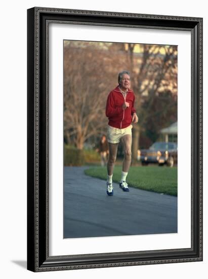 President Jimmy Carter Jogging. Nov. 20 1978-null-Framed Photo