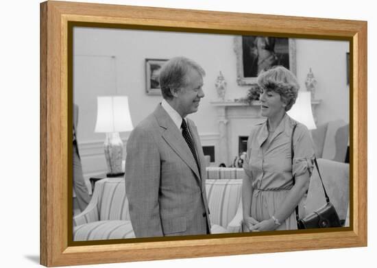 President Jimmy Carter with Congresswoman Geraldine Ferraro, Ca. 1979-null-Framed Stretched Canvas