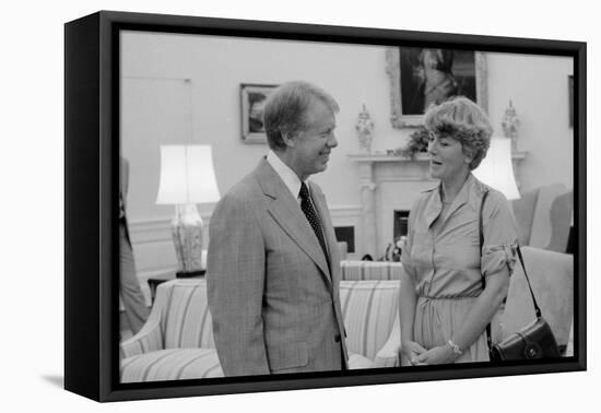 President Jimmy Carter with Congresswoman Geraldine Ferraro, Ca. 1979-null-Framed Stretched Canvas