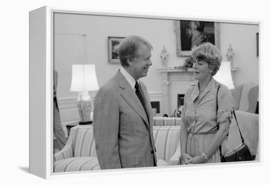 President Jimmy Carter with Congresswoman Geraldine Ferraro, Ca. 1979-null-Framed Stretched Canvas