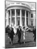 President John F. Kennedy and the First Lady in Front of White House-Stocktrek Images-Mounted Photographic Print