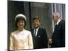 President John F. Kennedy and Wife Jacqueline Visiting W. French Pres. Charles De Gaulle in Paris-null-Mounted Photographic Print