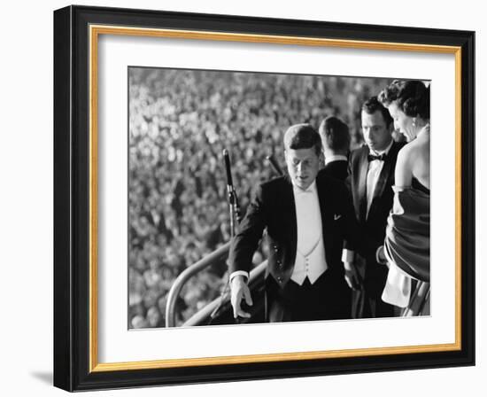 President John F. Kennedy During His Inauguration-null-Framed Photographic Print