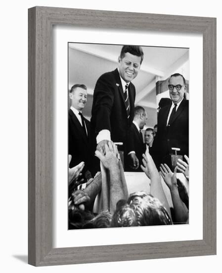 President John F. Kennedy, During His Western Trip to Inspect Dams and Power Projects-John Loengard-Framed Photographic Print