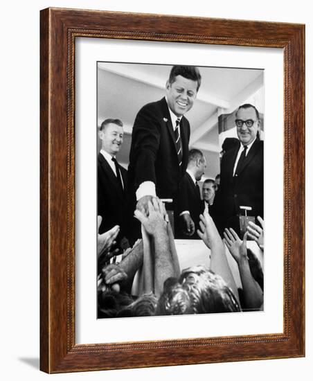 President John F. Kennedy, During His Western Trip to Inspect Dams and Power Projects-John Loengard-Framed Photographic Print