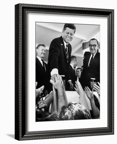 President John F. Kennedy, During His Western Trip to Inspect Dams and Power Projects-John Loengard-Framed Photographic Print