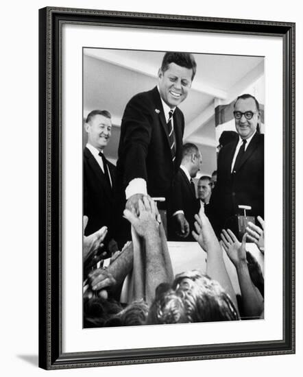 President John F. Kennedy, During His Western Trip to Inspect Dams and Power Projects-John Loengard-Framed Photographic Print